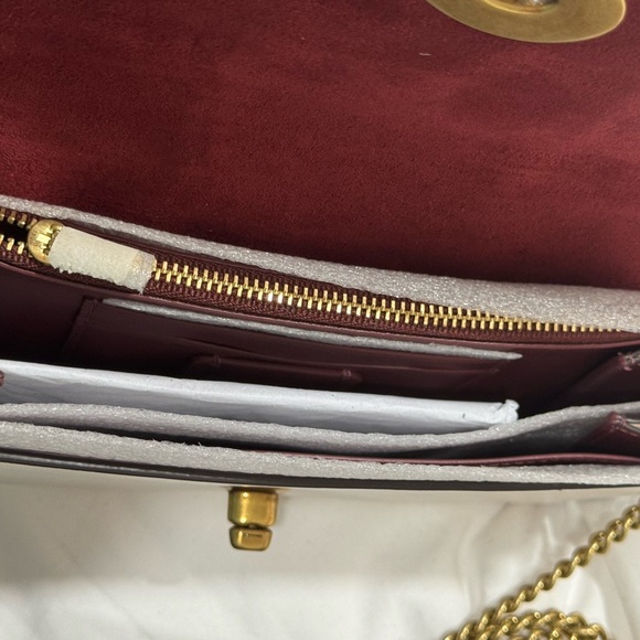 Coach Marlow Turnlock Crossbody Bag with Chain Strap with Patchwork Stripes - Picture 8 of 9